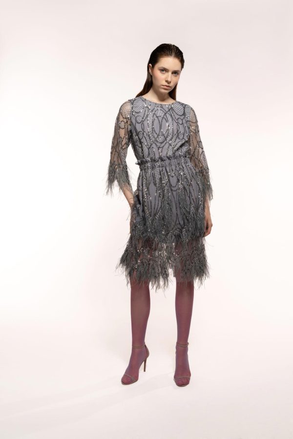 Gray Coco Sheer Skirt