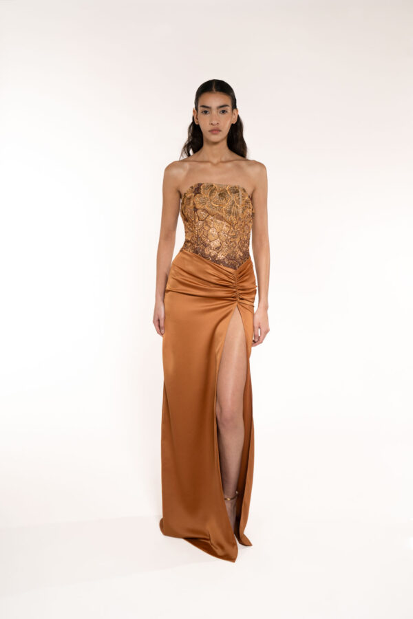 Long Skirt With Knot And Large Split