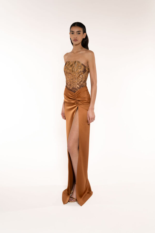 Long Skirt With Knot And Large Split