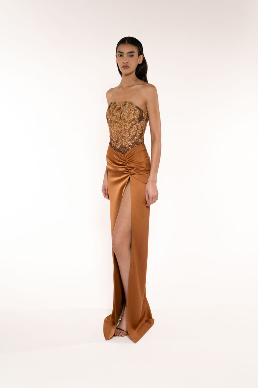 Long Skirt With Knot And Large Split