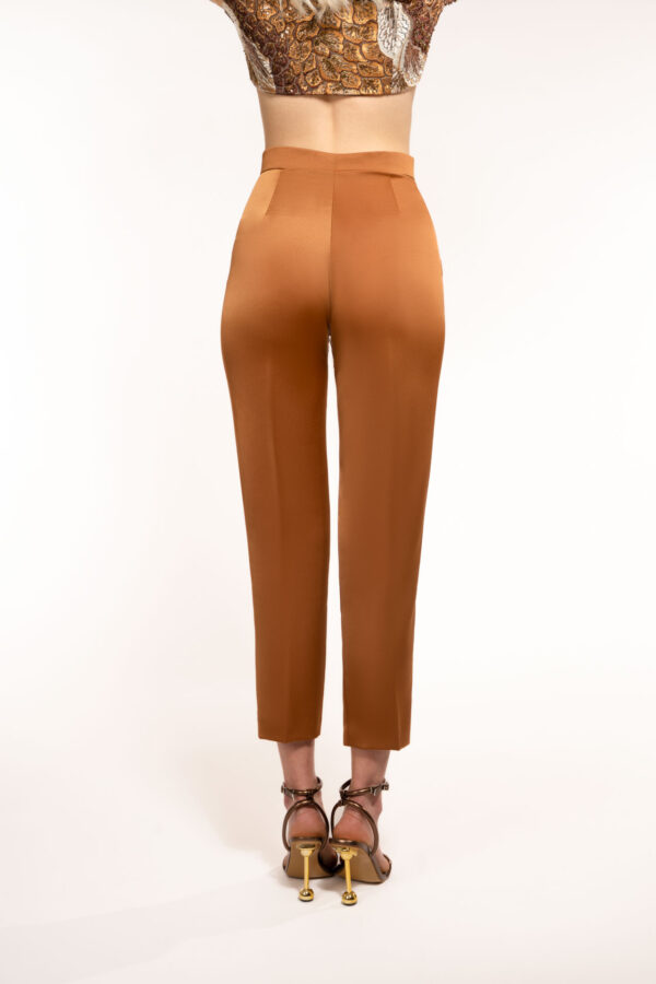 Narrow Ankle Trousers With Removable Draped Belt