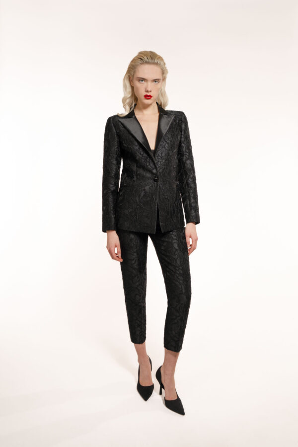 Narrow Ankle Trousers With Removable Draped Belt