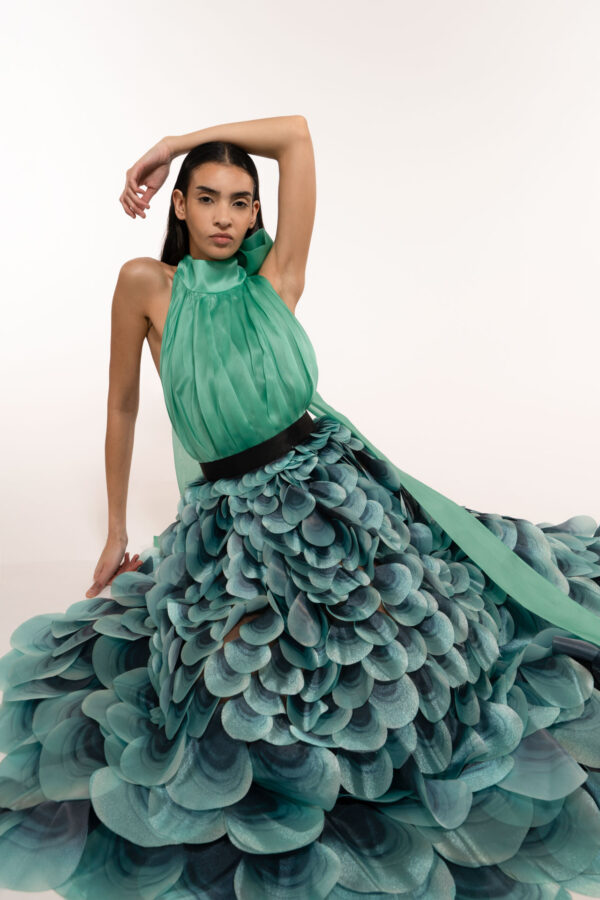 Long Big Peacock Skirt