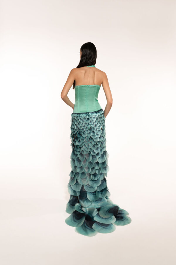 Long Peacock Mermaid Dress