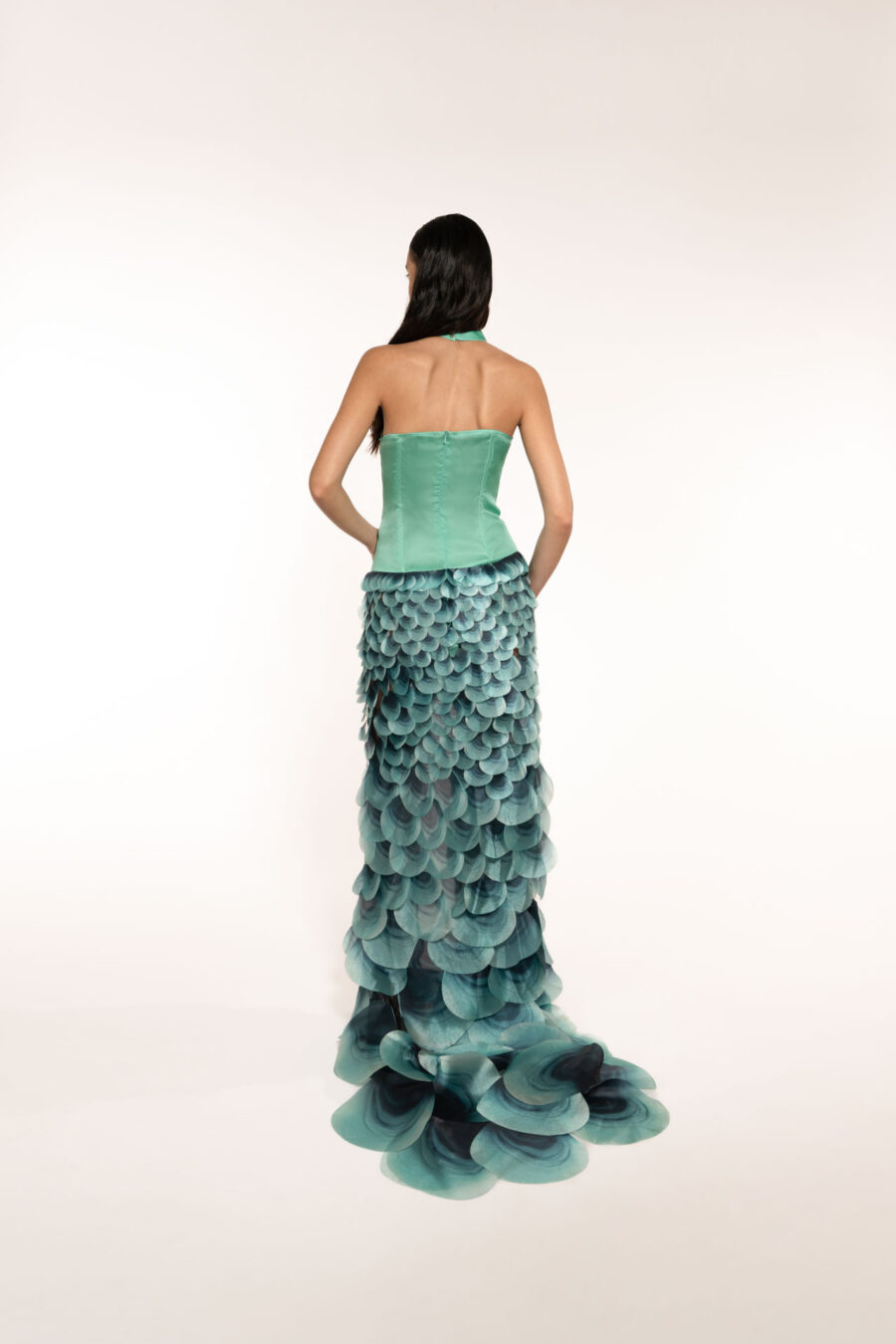 Long Peacock Mermaid Dress