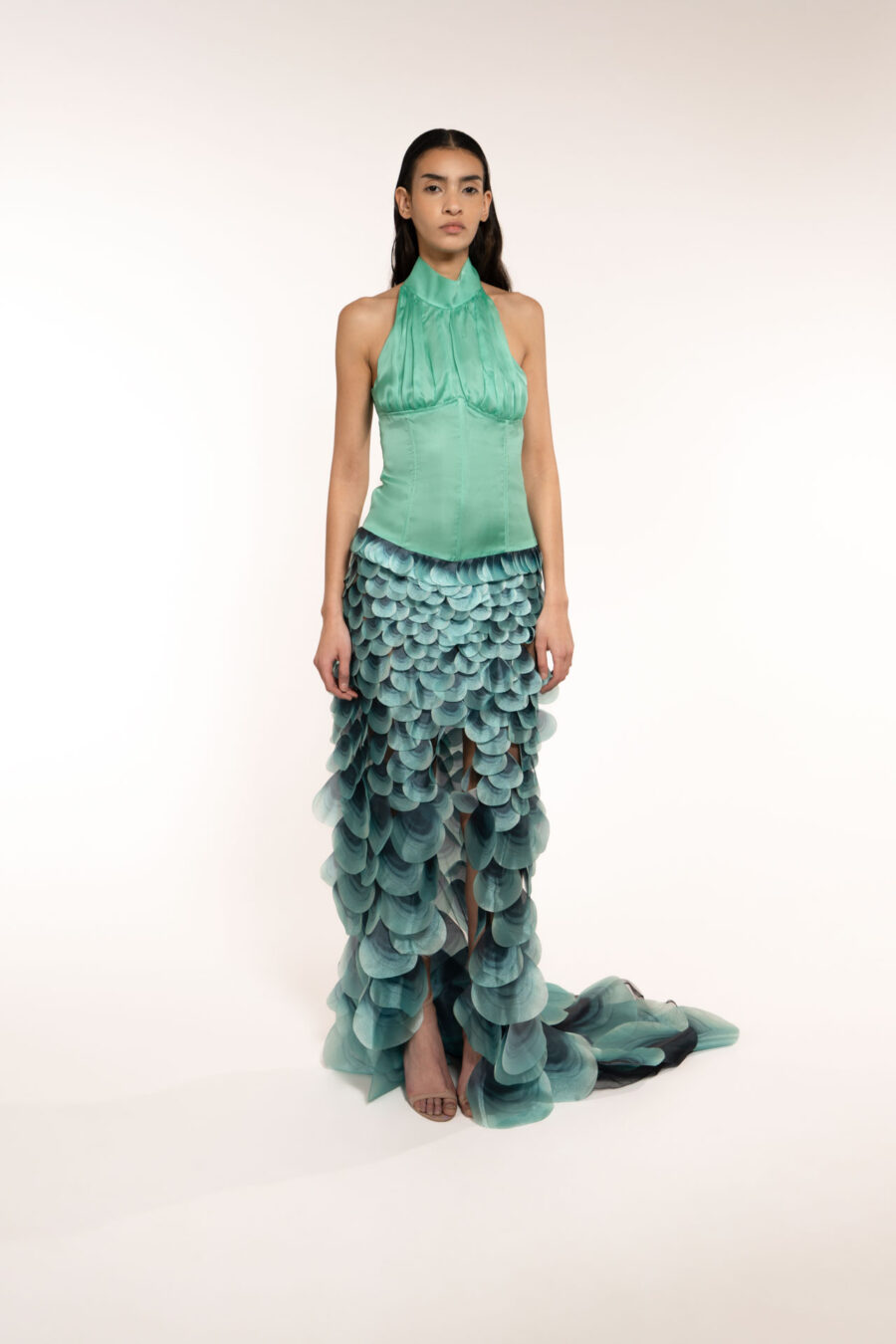 Long Peacock Mermaid Dress