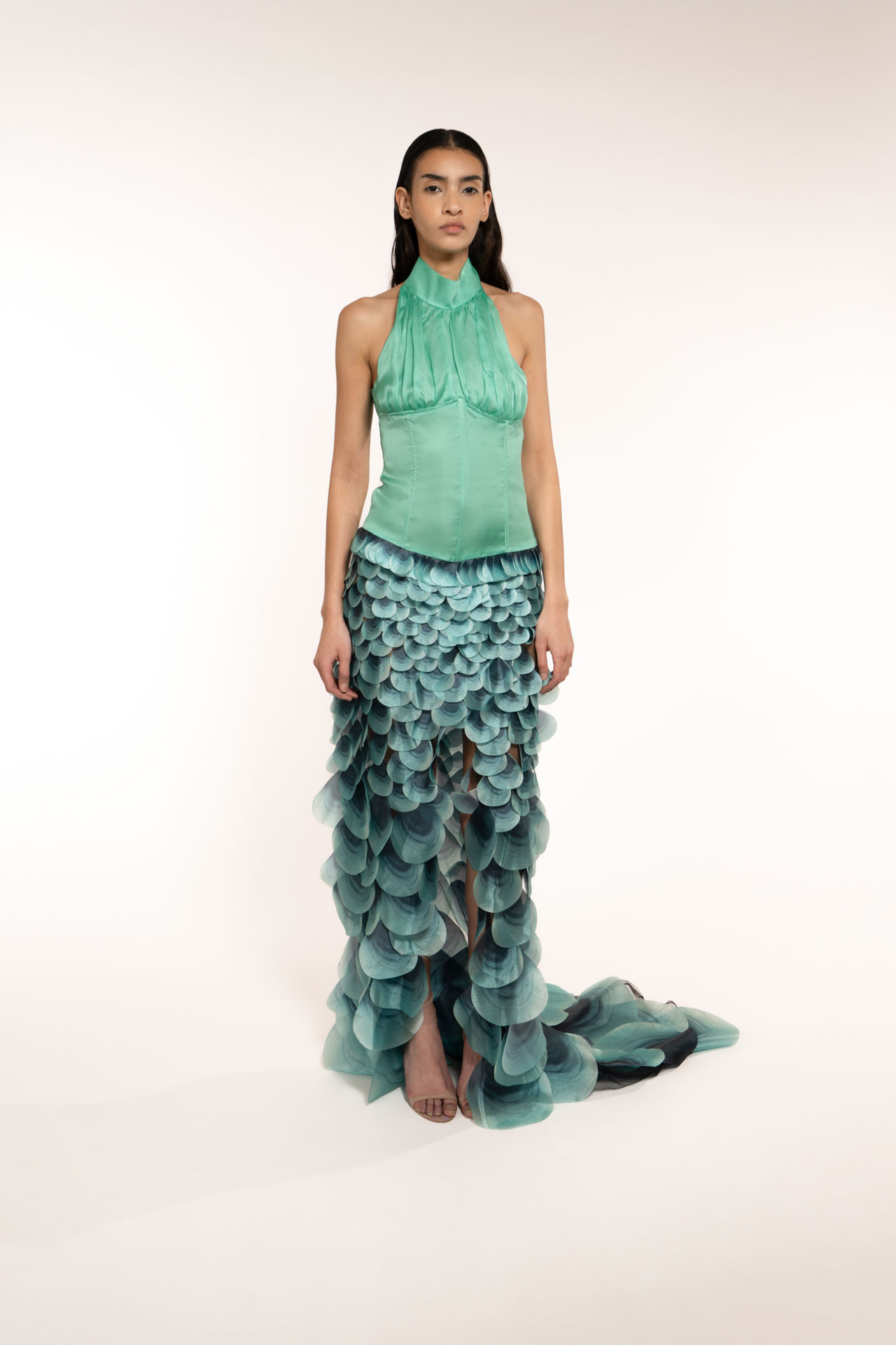 Long Peacock Mermaid Dress
