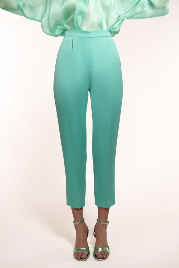 Narrow Ankle Trousers With Removable Draped Belt