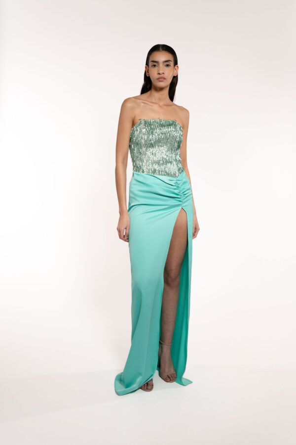 Long Skirt With Knot And Large Split
