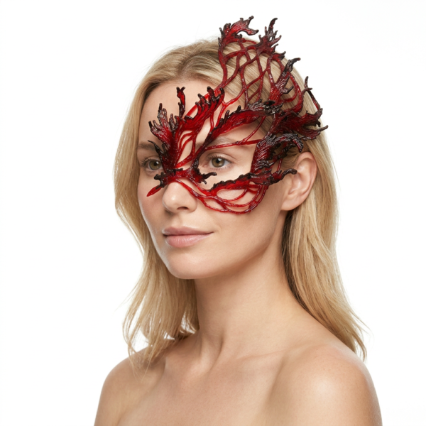 Handcrafted Mask from Runway – Fire-Maktub SS 2026 Collection