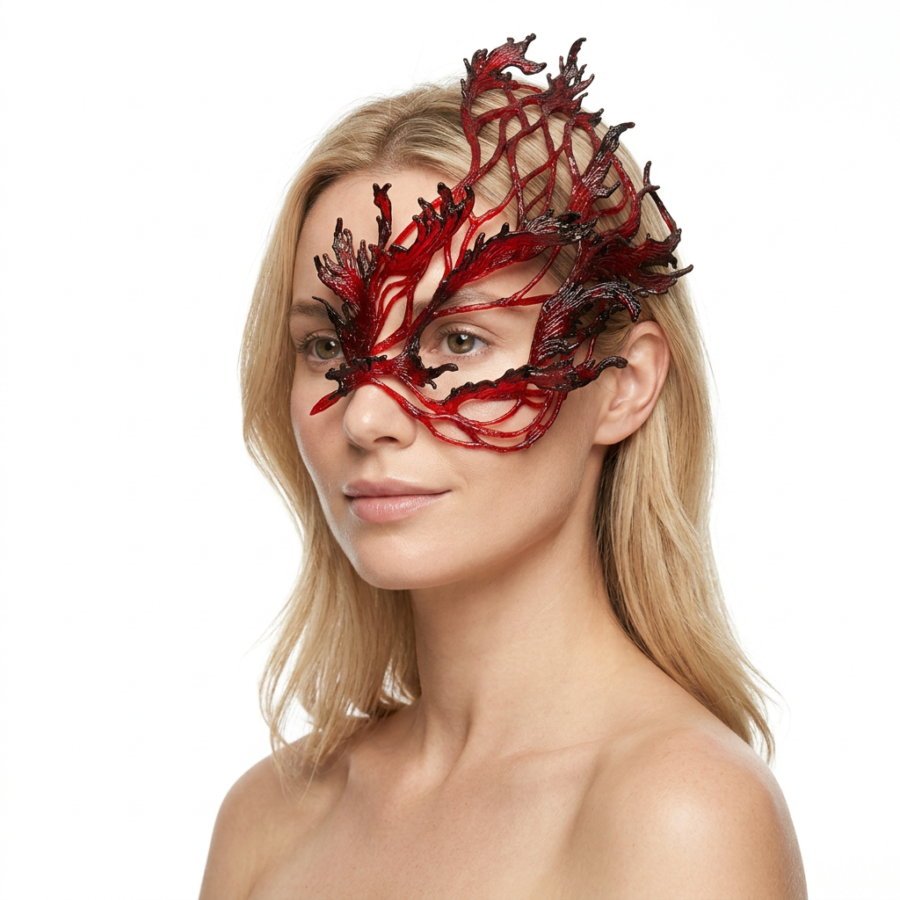 Handcrafted Mask from Runway – Fire-Maktub SS 2026 Collection