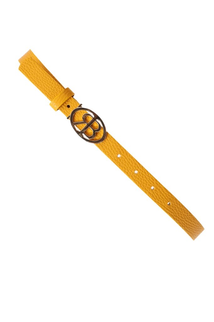 Leather Belt — Yellow
