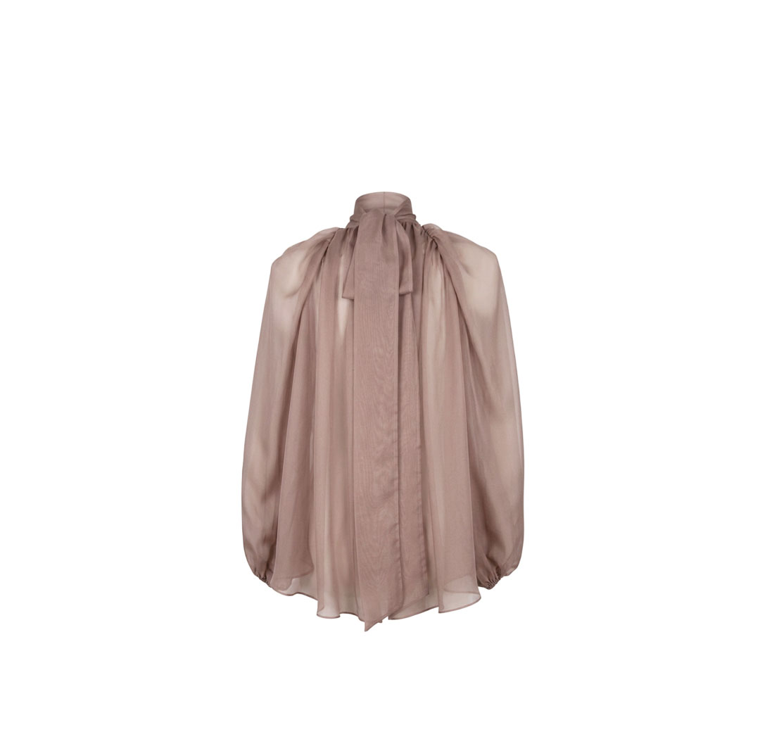 Chiffon Shirt with Scarf
