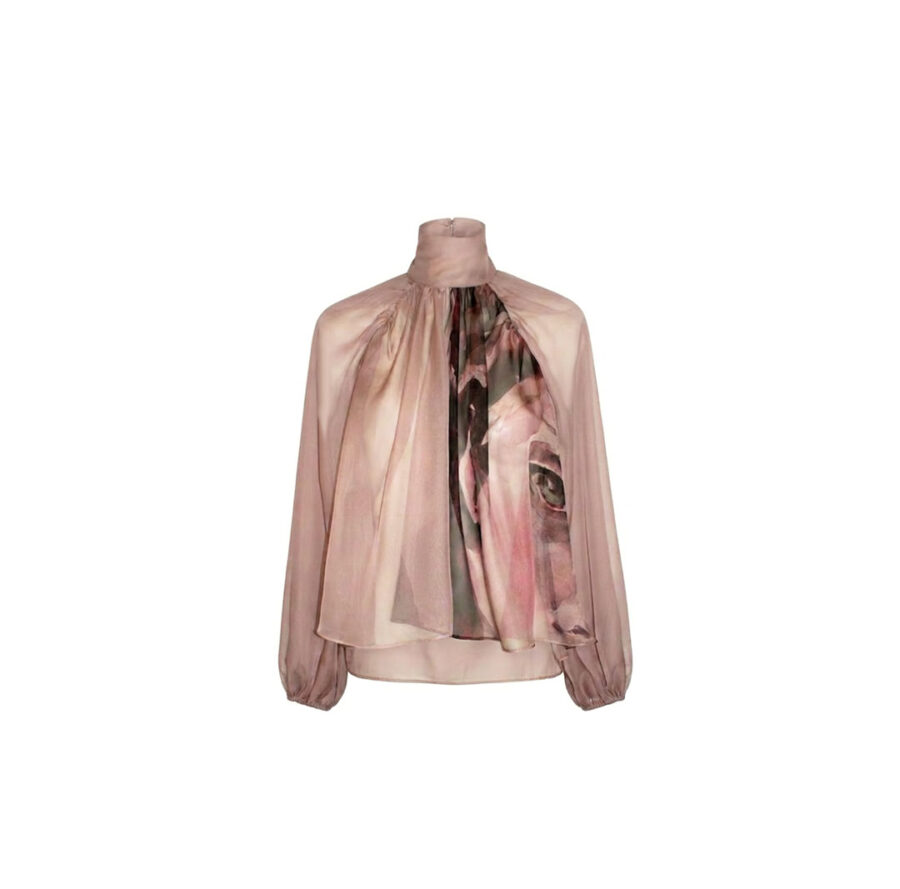 Chiffon Shirt with Scarf
