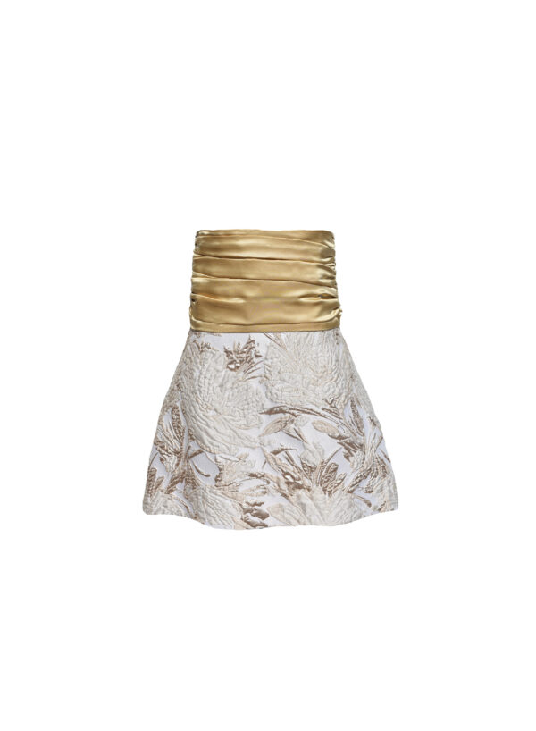 Short Skirt with Removable Draped Belt