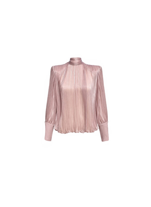 Organza Shirt with Draped Belt