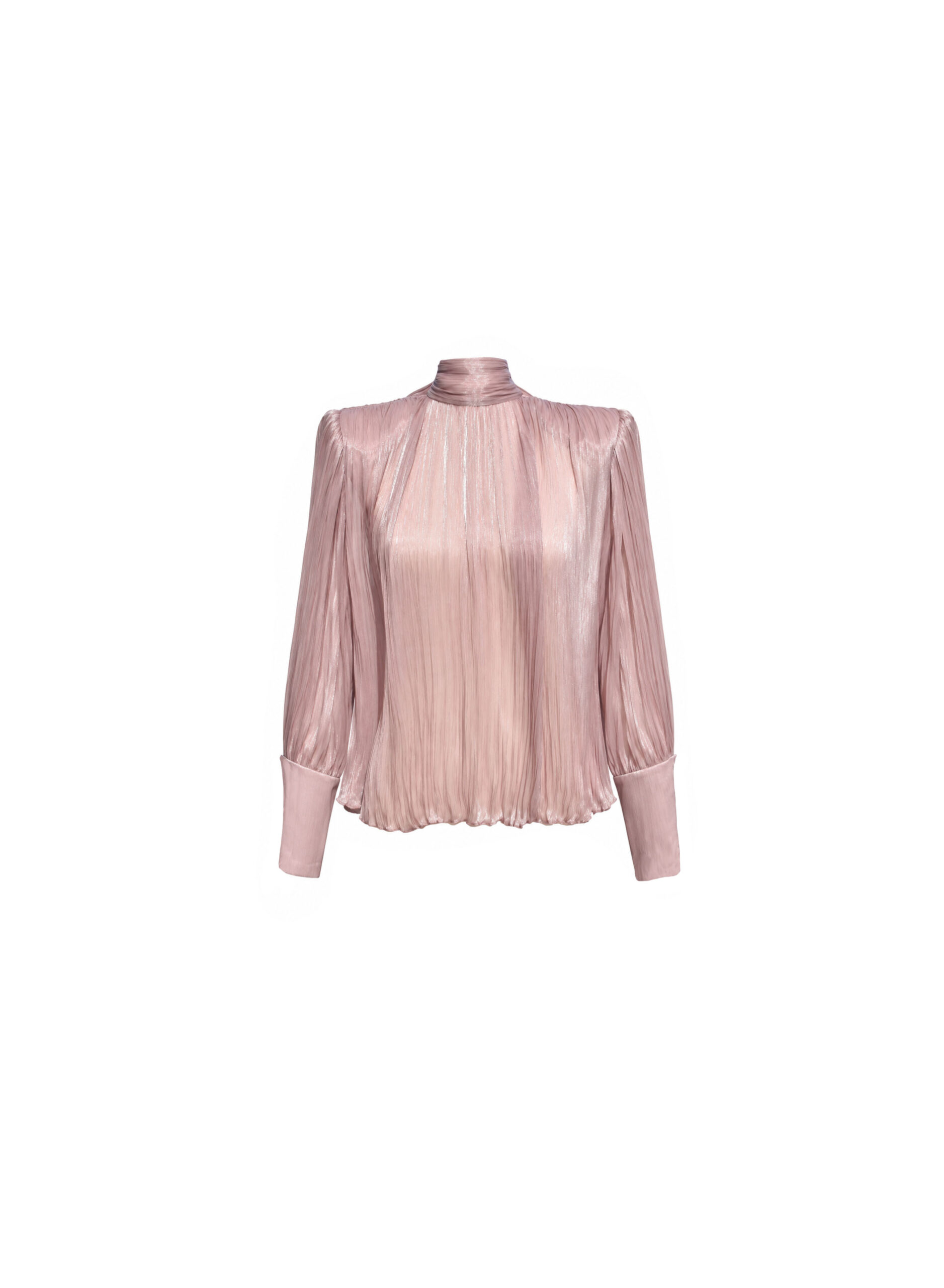 Organza Shirt with Draped Belt