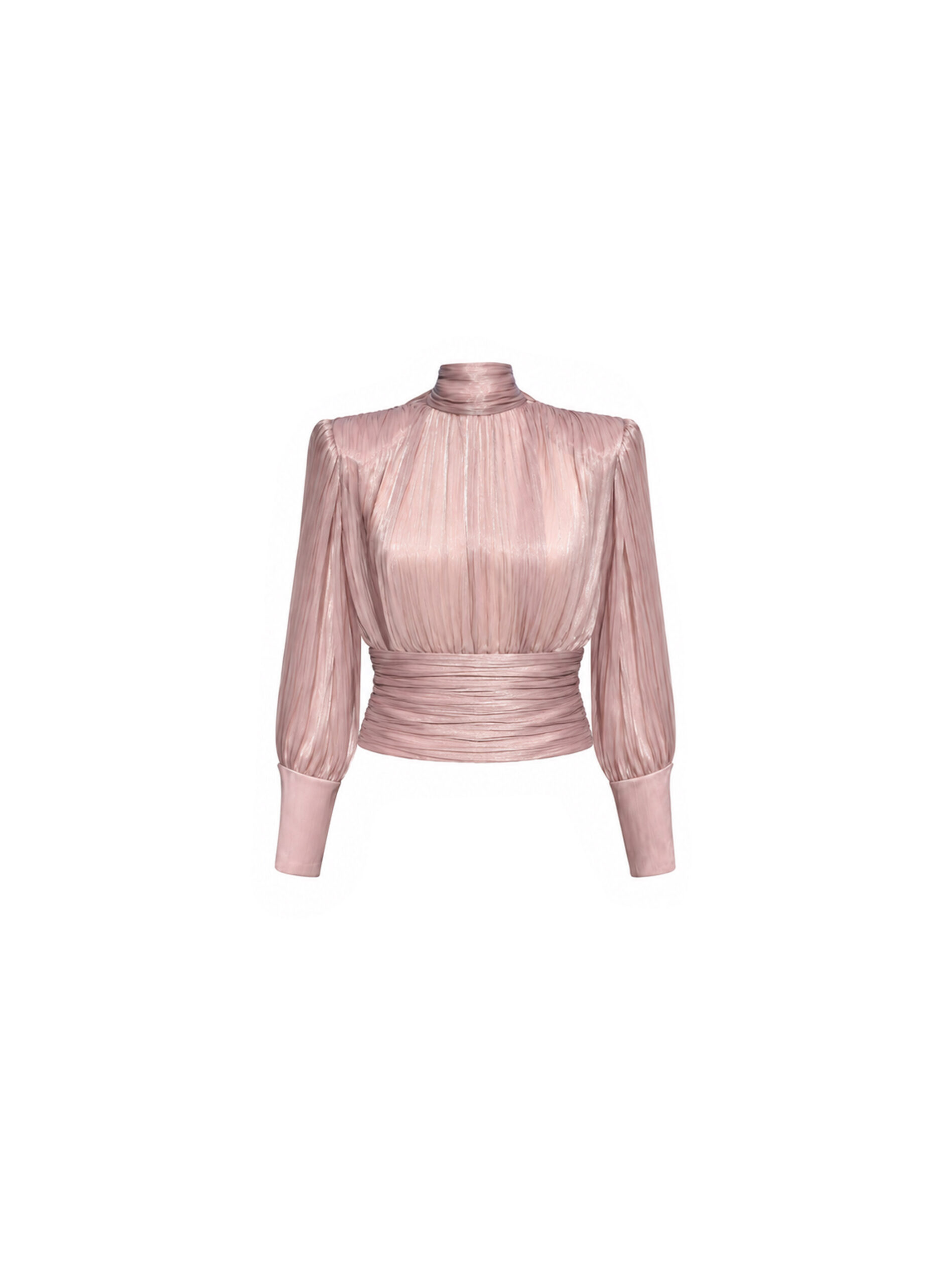 Organza Shirt with Draped Belt