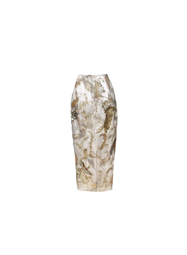 Handmade Embroidered Pencil Skirt
