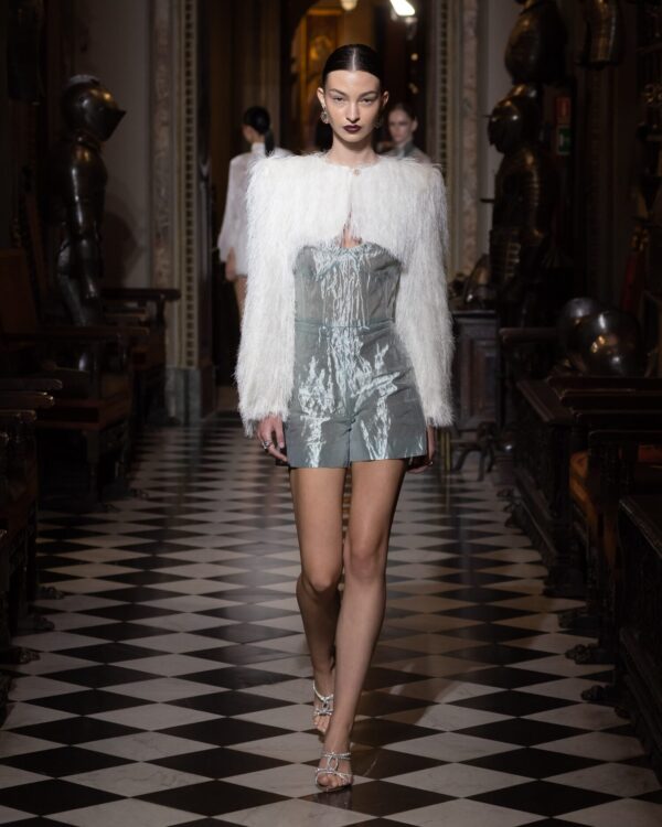 Jacket in Fringed Jersey