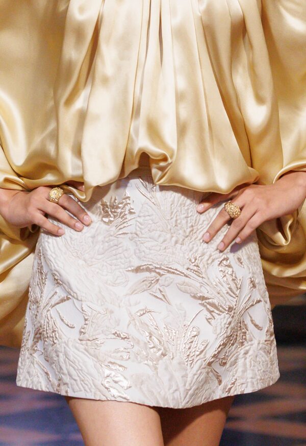 Short Skirt with Removable Draped Belt