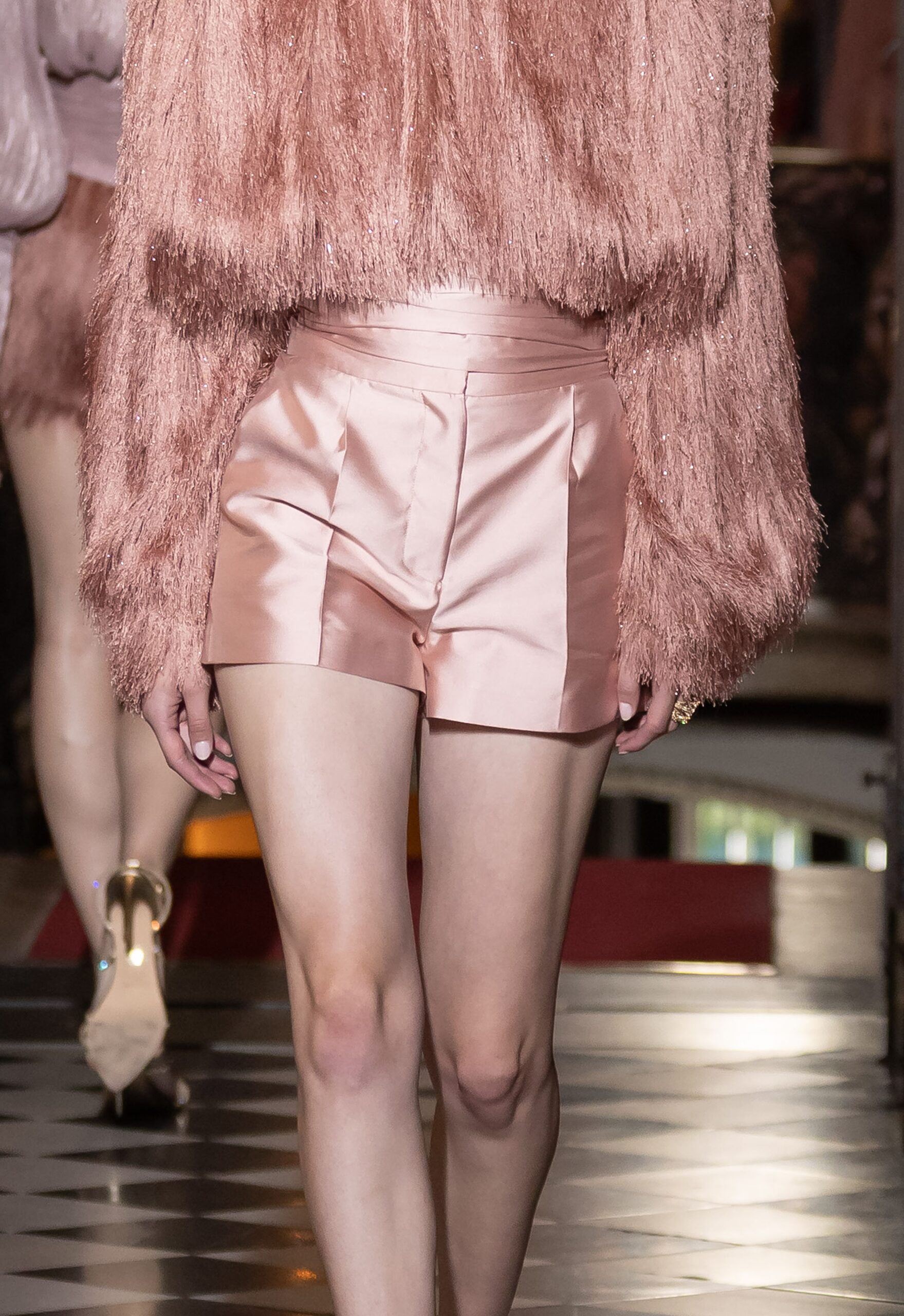 Shorts with Draped Belt